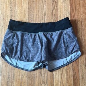 lululemon athletica Black and Gray Athletic Shorts Speed short
